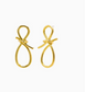 18K Gold-Plated Stainless Steel Drop Bow Tie Stud Earrings