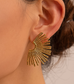 18K Gold Non-Tarnish Sunburst Earring