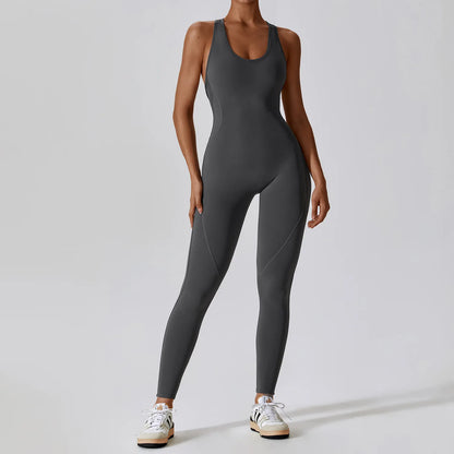 Yoga Sleeveless Backless One Piece Jumpsuit Sport  Activewear