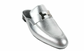 Hermes Metallic Nappa Trocadero Mule 39 Gris Argento