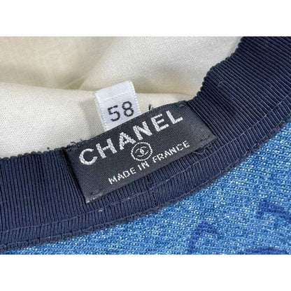 Vintage CHANEL DENIM WIDE BRIMMED HAT